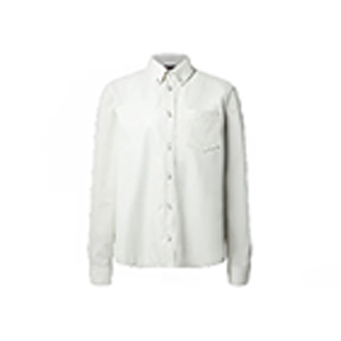 lv louis vuitton logo embroidery single breasted leather shirt